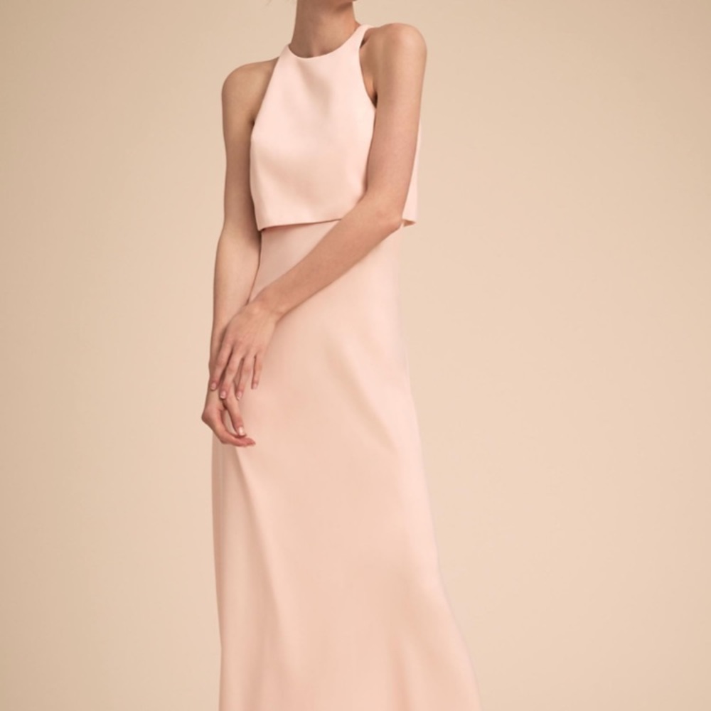 Jill Stuart Iva Crepe Maxi in powder NWT